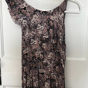 Floral Print Sleeveless ruffle Dress